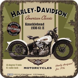 Metal Coaster Harley-Davidson Knucklehead Single